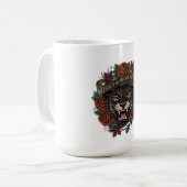 Mug Chemise à manches longues Panther et Roses (Devant gauche)