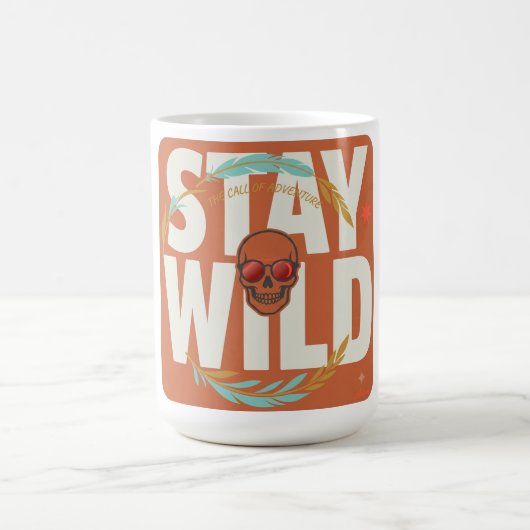 Mug Chemise à manches longues Stay Wild Skull (Centre)