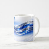 Mug Chemise Aqualume Flow – Énergie de vague argentée (Devant droit)