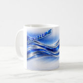 Mug Chemise Aqualume Flow – Énergie de vague argentée (Devant gauche)