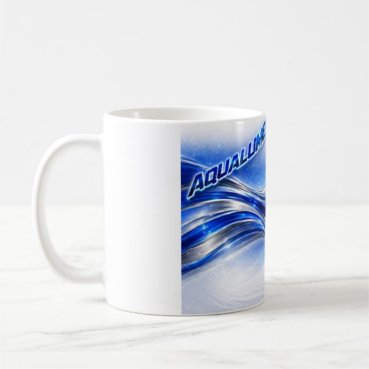 Mug Chemise Aqualume Flow – Énergie de vague argentée (Gauche)