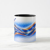 Mug Chemise Aqualume Wave – Flux Abstrait Bleu Orange (Centre)