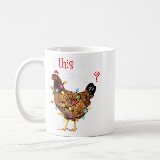 Mug Chemise au poulet de Noël Femmes Hommes Enfants Dr (Gauche)
