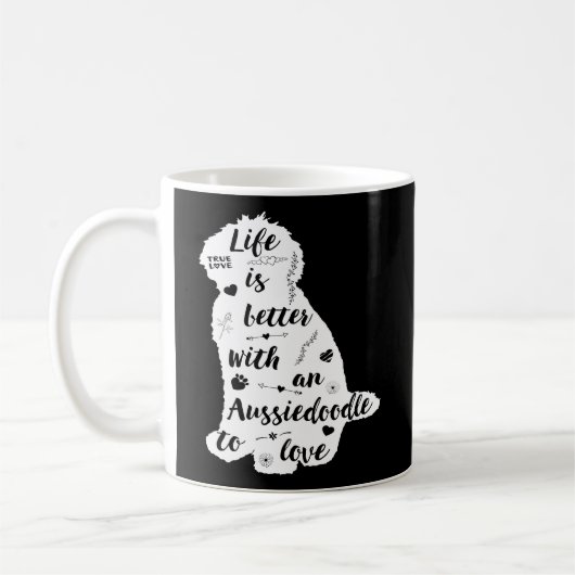 Mug Chemise Aussiedoodle Conception Pour Aussiedoodle (Gauche)