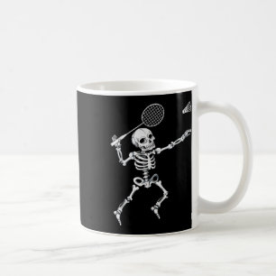 Mug Chemise Badminton Skeleton Shalloween Smash Shuttl