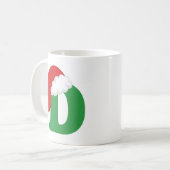 Mug Chemise d'alphabet de la lettre D de Noël (Devant gauche)