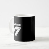 Mug Chemise d'anniversaire de 7 ans J'avais 6 ans main (Devant gauche)