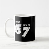 Mug Chemise d'anniversaire de 7 ans J'avais 6 ans main (Gauche)