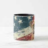 Mug Chemise de Boxer avec Drapeau USA Grunge (Centre)