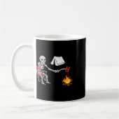Mug Chemise de camping squelette Feu de camp Randonnée (Gauche)