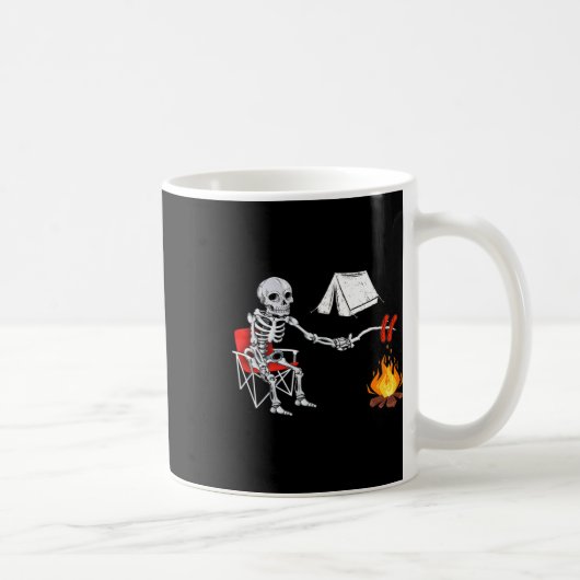 Mug Chemise de camping squelette Feu de camp Randonnée (Droite)