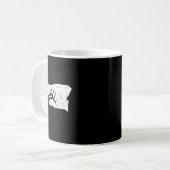 Mug Chemise de chasse au wapiti de l'Oregon - Forme de (Devant gauche)