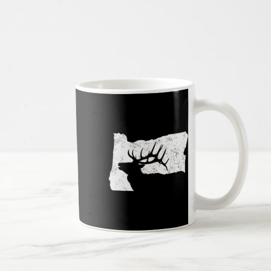 Mug Chemise de chasse au wapiti de l'Oregon - Forme de (Droite)