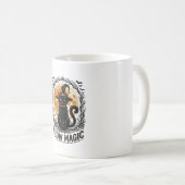 Mug Chemise de chat sorcière Design de lune Halloween  (Devant droit)