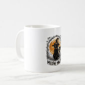 Mug Chemise de chat sorcière Design de lune Halloween  (Devant gauche)