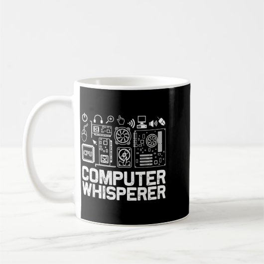 Mug Chemise de chuchoteur d'ordinateur Support techniq (Gauche)