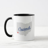 Mug Chemise de Cincinnati Ohio OH (Gauche)
