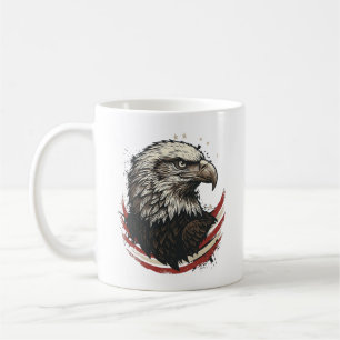 Mug Chemise de conception de gravure patriotique d'aig