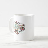 Mug Chemise de conception de gravure vintage d'infirmi (Devant gauche)