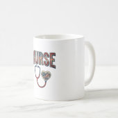 Mug Chemise de conception de stéthoscope patriotique d (Devant droit)