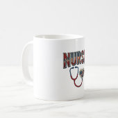 Mug Chemise de conception de stéthoscope patriotique d (Devant gauche)