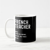 Mug Chemise de définition d'enseignant de français Pre (Gauche)