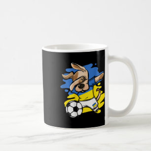 Mug Chemise de fans de football d'Ukraine Dabbing Dog