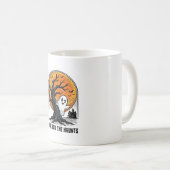 Mug Chemise de fantôme d'Halloween Design de lune hant (Devant droit)