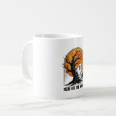 Mug Chemise de fantôme d'Halloween Design de lune hant (Devant gauche)