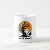 Mug Chemise de fantôme d'Halloween Design de lune hant (Centre)