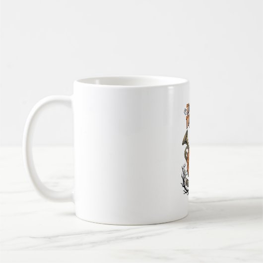 Mug Chemise de gravure de citrouille Halloween profess (Gauche)