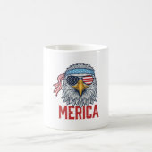 Mug Chemise de gravure vintage Merica Eagle patriotiqu (Centre)