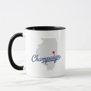 Mug Chemise de l'Illinois IL de champagne