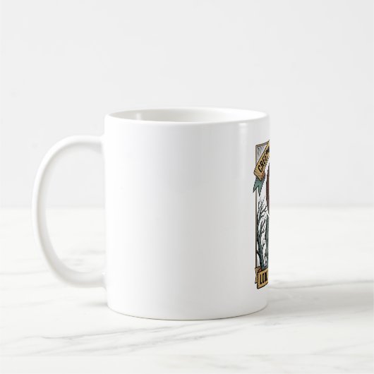 Mug Chemise de maison hantée avec manoir effrayant gra (Gauche)