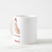 Mug Chemise de Noël Bulldog Anglais Cher Père Noël Déf (Devant gauche)