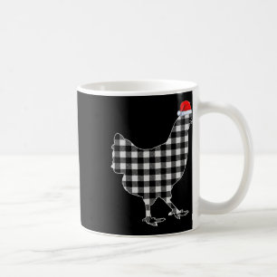 Mug Chemise de Noël de poulet noir et blanc Buffalo Pl