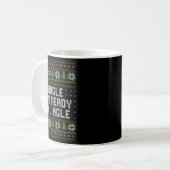 Mug Chemise de Noël Laide Célibataire et Prêt à Tinter (Devant gauche)