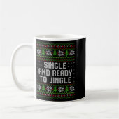 Mug Chemise de Noël Laide Célibataire et Prêt à Tinter (Gauche)