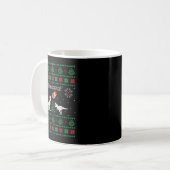 Mug Chemise de Noël laide de dinosaure Santaaa (Devant gauche)
