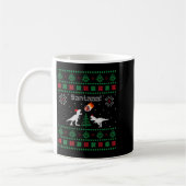 Mug Chemise de Noël laide de dinosaure Santaaa (Gauche)