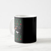 Mug Chemise de Noël laide de dinosaure Santaaa (Devant gauche)