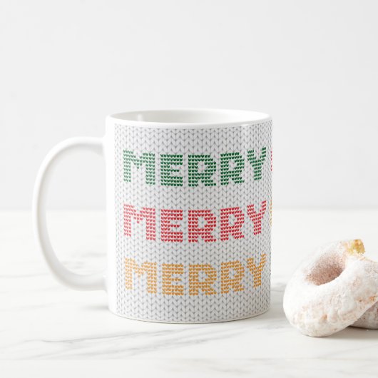 Mug Chemise de Noël Merry & Bright (Avec donut)
