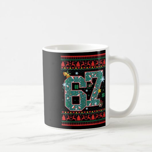 Mug Chemise de Noël Rétro 67 Six Sept Meme (Droite)