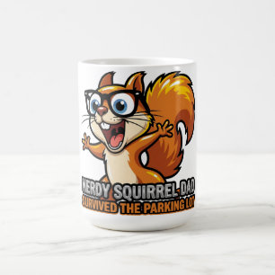 Mug Chemise de papa écureuil nerd parking
