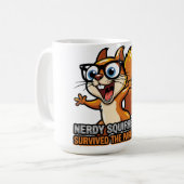 Mug Chemise de papa écureuil nerd parking (Devant gauche)