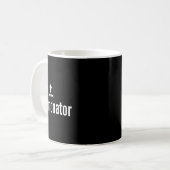 Mug Chemise de pasteur drôle The Sermonator (Devant gauche)