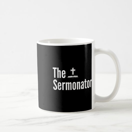 Mug Chemise de pasteur drôle The Sermonator (Droite)