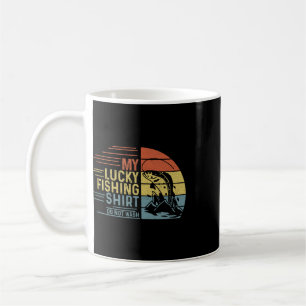Mug Chemise de pêche vintage rétro Ma chance de pêche