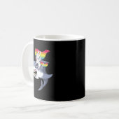 Mug Chemise de requin à cheval licorne Cadeau Filles F (Devant gauche)