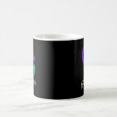 Mug Chemise de sensibilisation sarcelle et violet Semi (Centre)